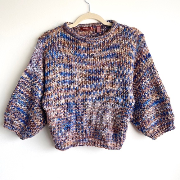 Vintage Sweaters - VALENTINE O’NEAL knit balloon sleeve sweater sz M